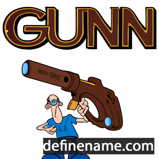 cartoon of the name Gun