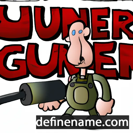 cartoon of the name Gunner