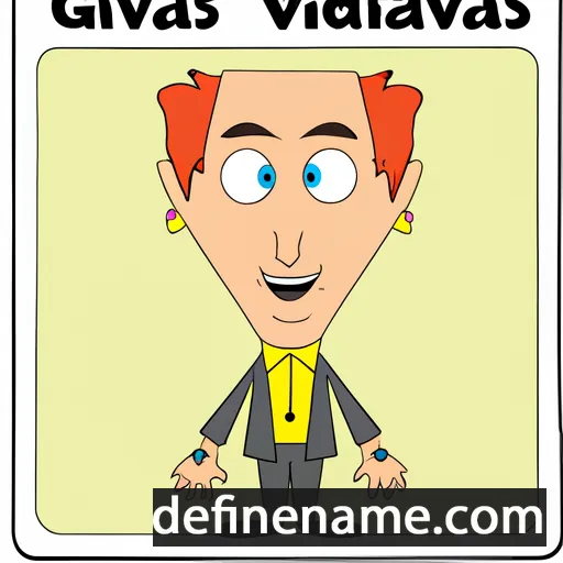 cartoon of the name Gvidas