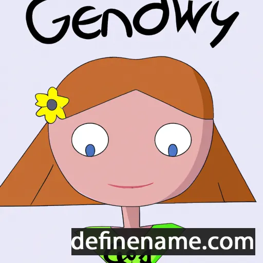 cartoon of the name Gwenda