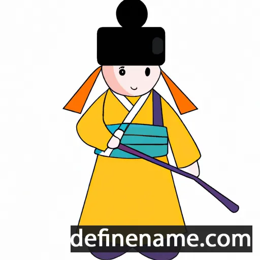 cartoon of the name Gyeong