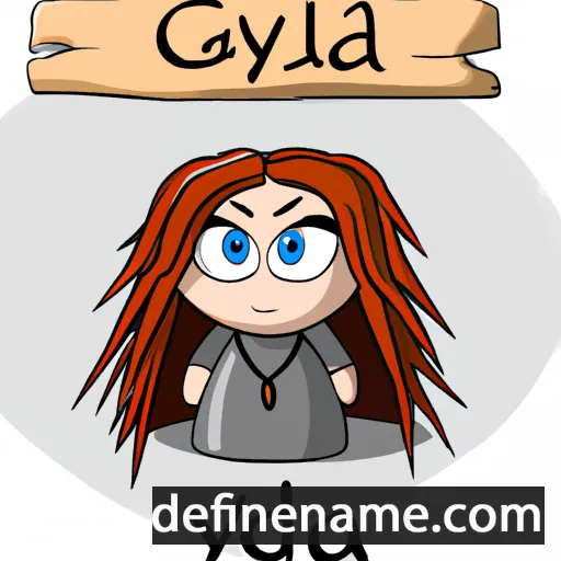 cartoon of the name Gyða