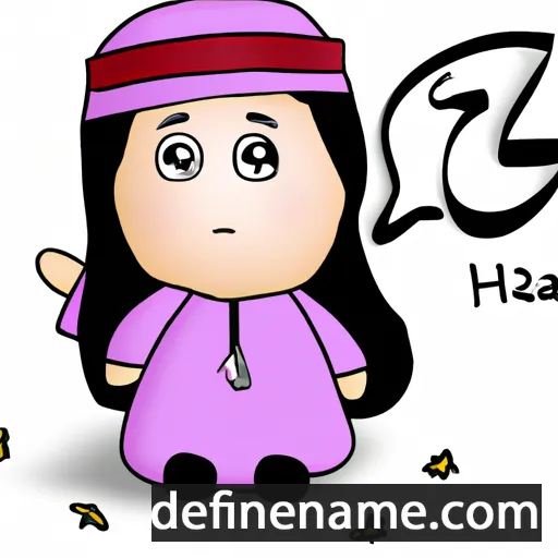 cartoon of the name Hafza