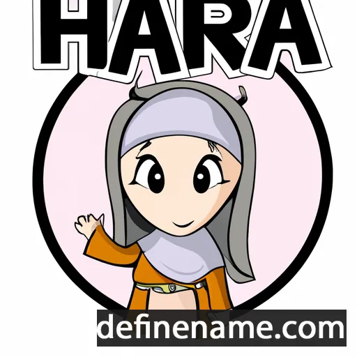 cartoon of the name Hajar