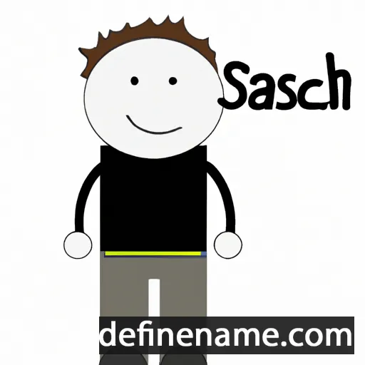 cartoon of the name Isach