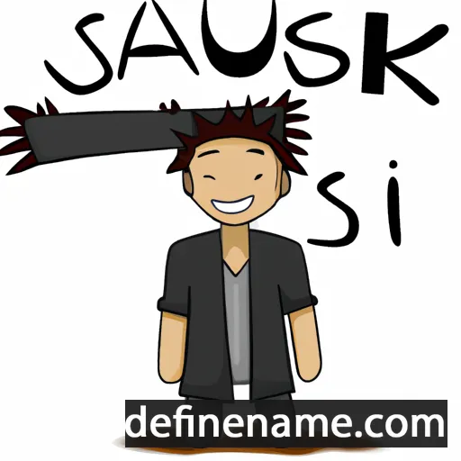 cartoon of the name Isaku