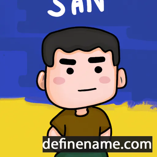 cartoon of the name Isan