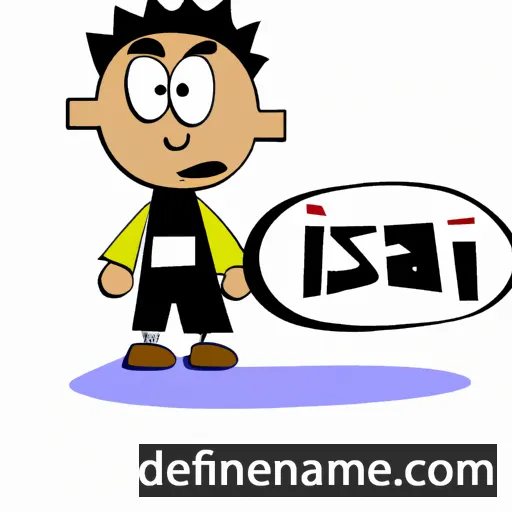 cartoon of the name Isaq