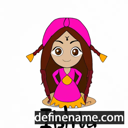 cartoon of the name Ishta