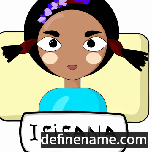 cartoon of the name Isianna