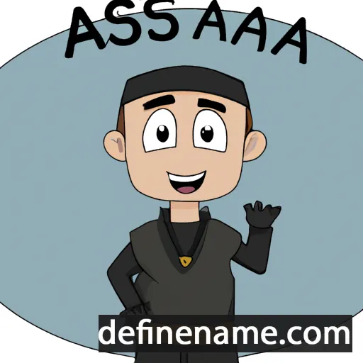 cartoon of the name Isxaaq