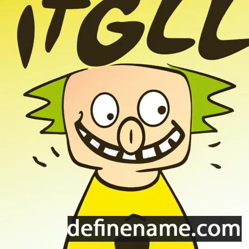 cartoon of the name Itgel