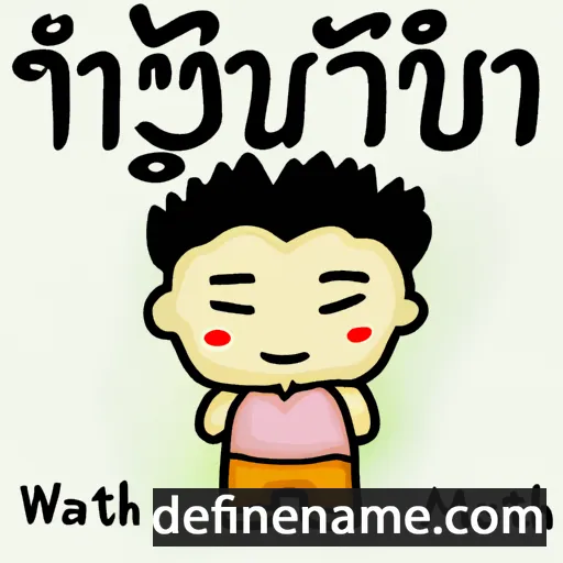 cartoon of the name Itthiwat