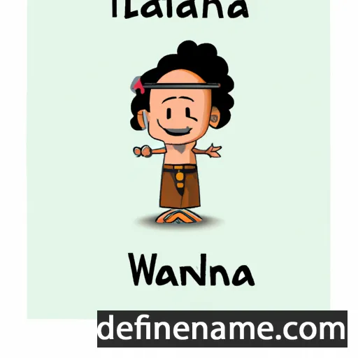 cartoon of the name 'Iwalani