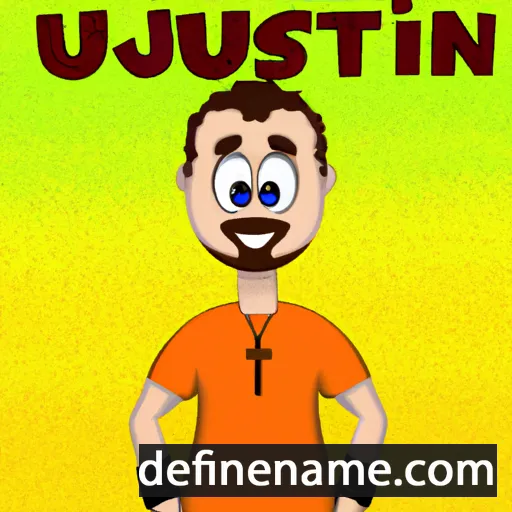 cartoon of the name Iustin