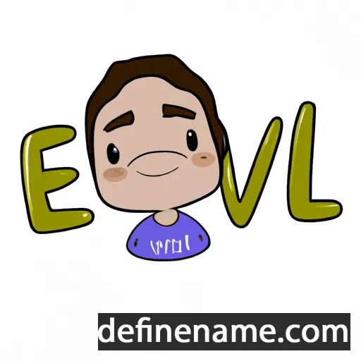 cartoon of the name Ivelin