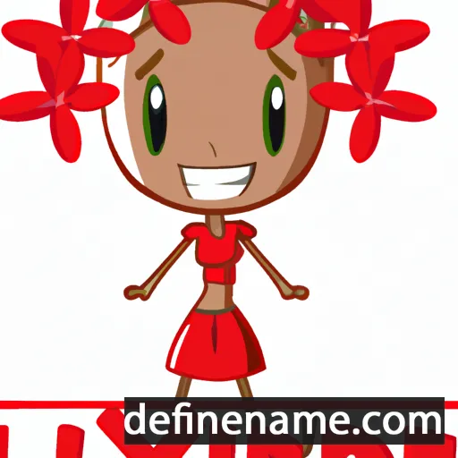 cartoon of the name Ixora