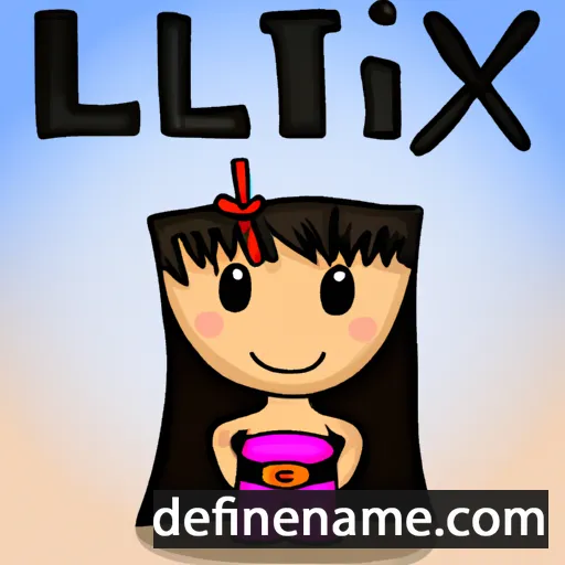 cartoon of the name Ixtli