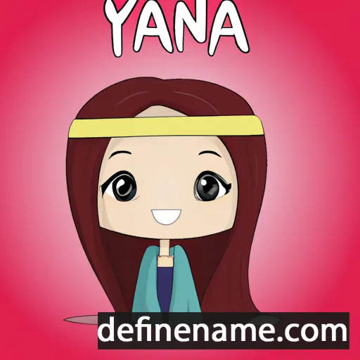 cartoon of the name Iyana