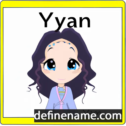 cartoon of the name Iyana