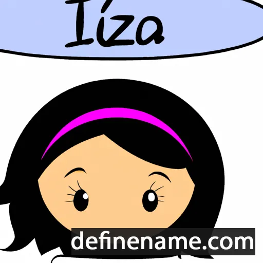 cartoon of the name Iza