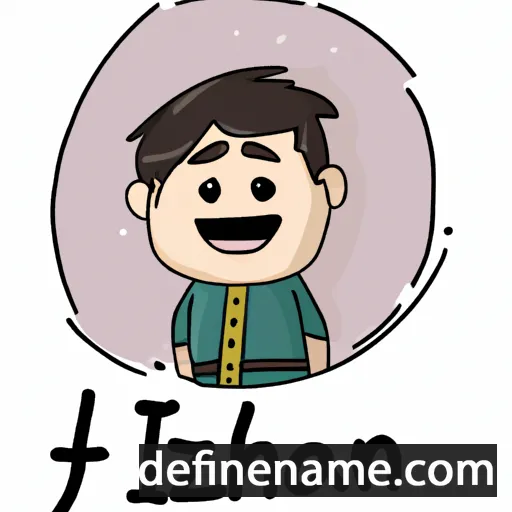 cartoon of the name Izhaan