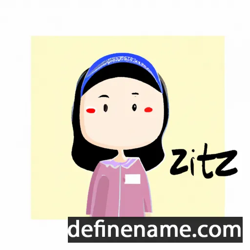 cartoon of the name Izzati