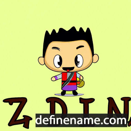 cartoon of the name Izzuddin