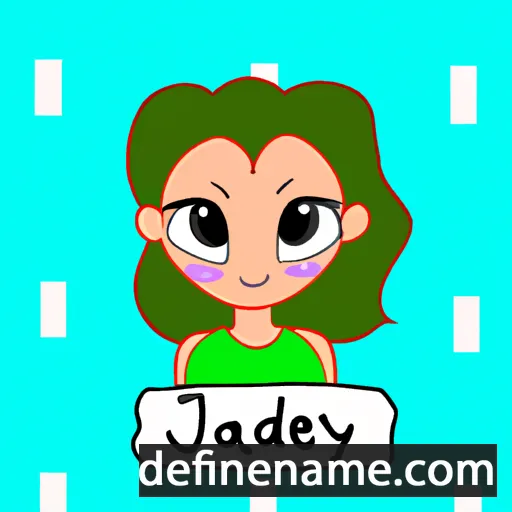 cartoon of the name Jadey