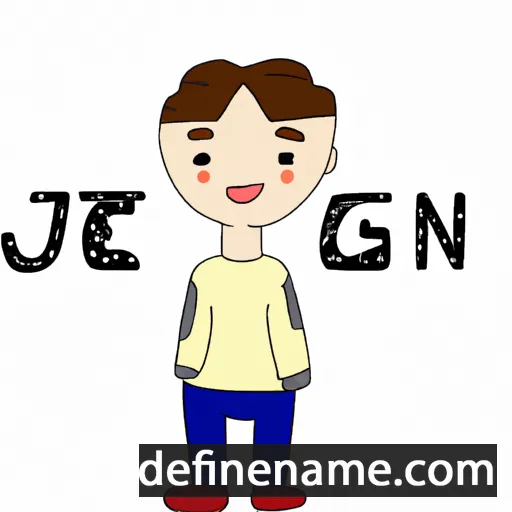 cartoon of the name Jaegeun