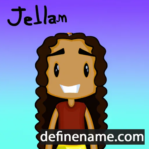 cartoon of the name Jaelani