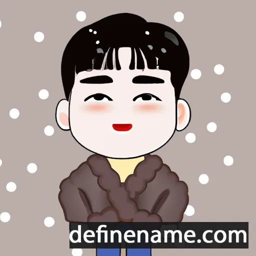 cartoon of the name Jaewook