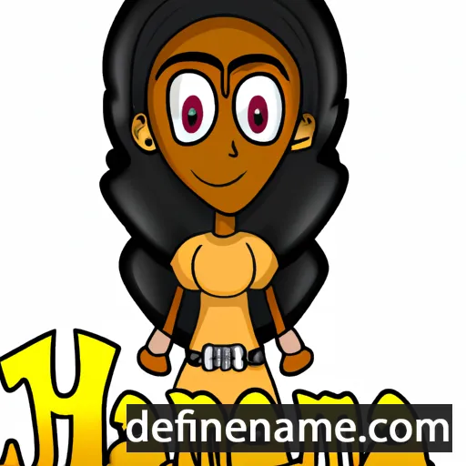 cartoon of the name Jahmia