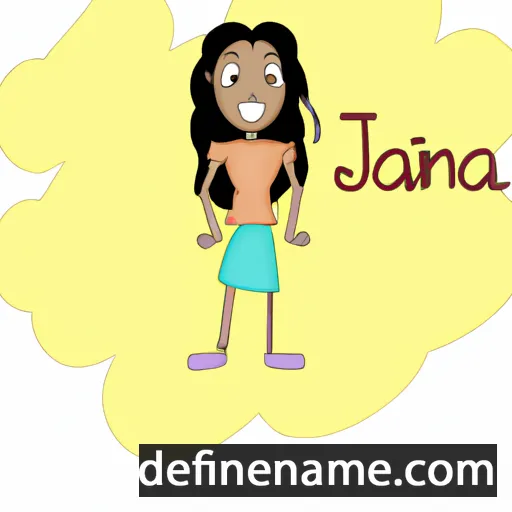 cartoon of the name Jânia