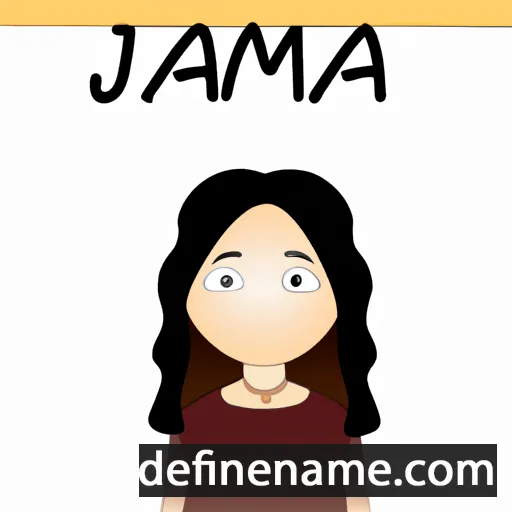 cartoon of the name Jamya