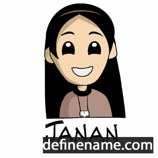 cartoon of the name Janah