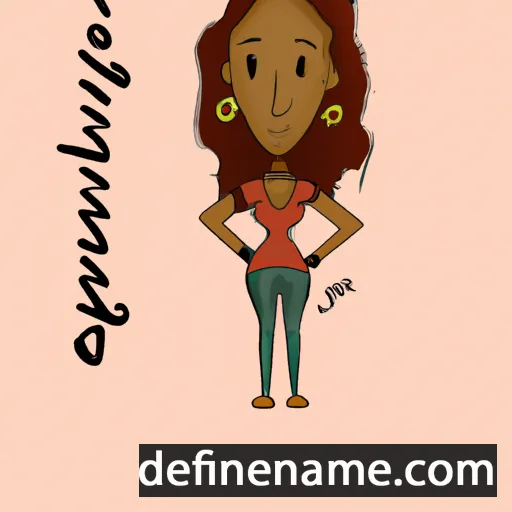 cartoon of the name Janay