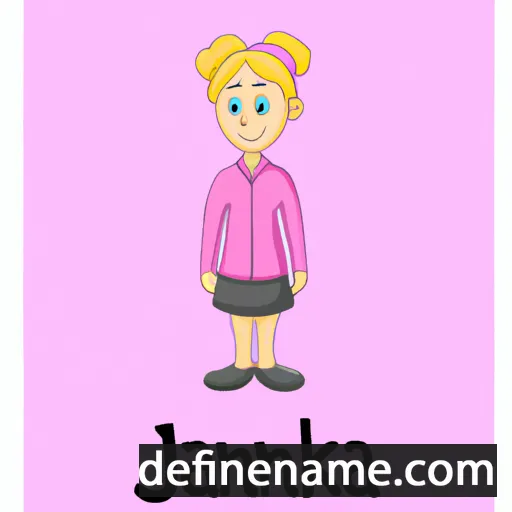 cartoon of the name Janika