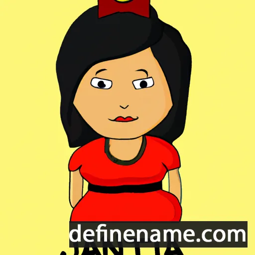 cartoon of the name Janita