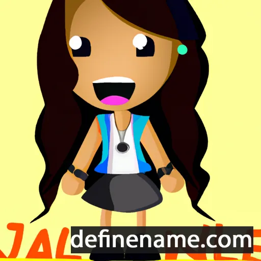 cartoon of the name Jannelle