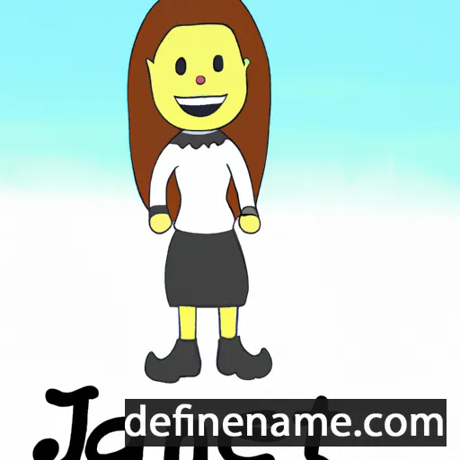 cartoon of the name Jannett