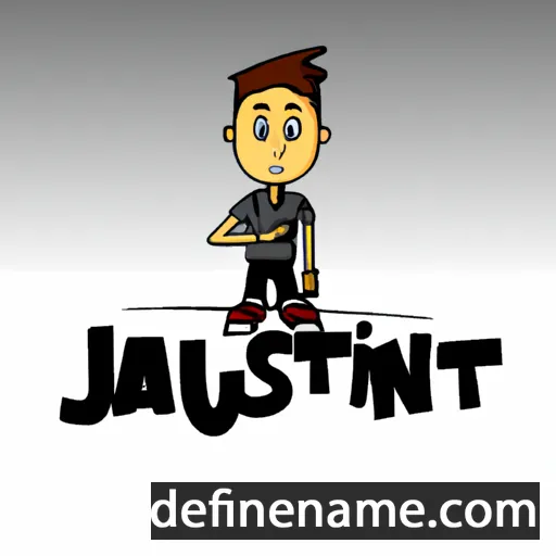 cartoon of the name Jastin