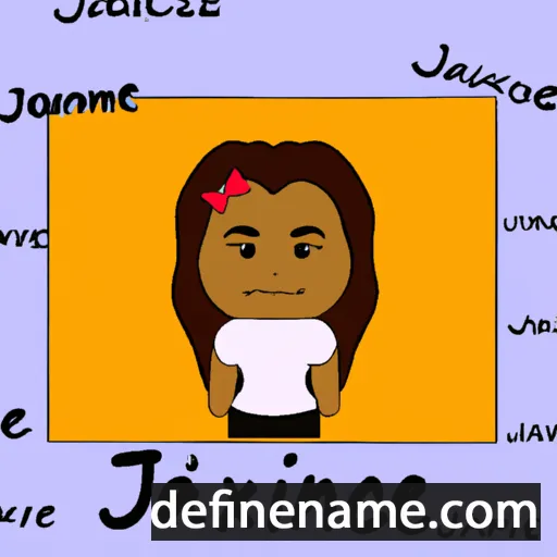 cartoon of the name Jaxine