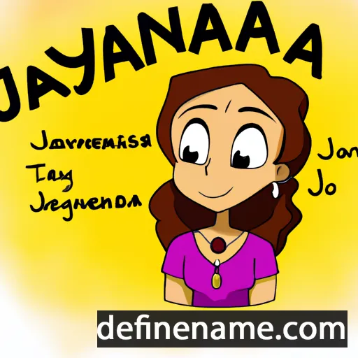 cartoon of the name Jayanna