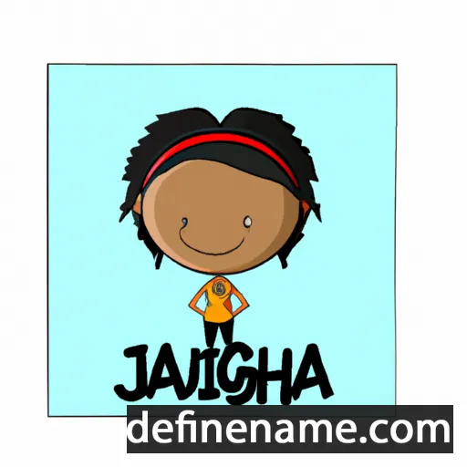 cartoon of the name Jaziah