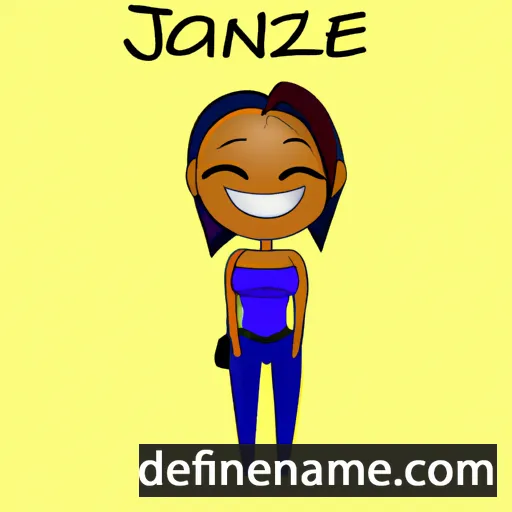 cartoon of the name Jazlene