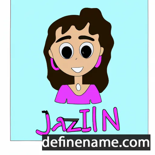 cartoon of the name Jazlin