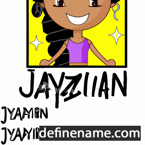 cartoon of the name Jazlynn