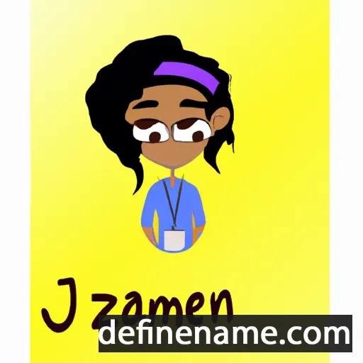 cartoon of the name Jazmen