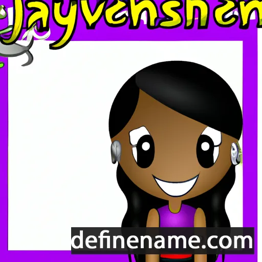 cartoon of the name Jazmynneveah